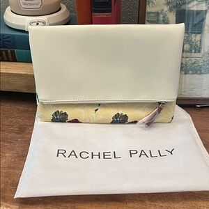 Rachel Pally White and Floral Clutch